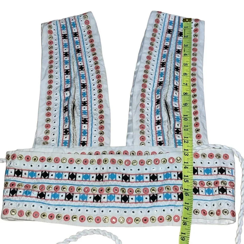 Cropped Embroidered Top Festival Metallic - Picture 7 of 11